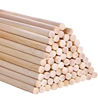 Varillas de bambú para manualidades- 30 cm - 11-8 pulgadas para proyectos de manualidades- varillas largas de madera…